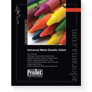 Projet Universal Double Sided Matte Inkjet Paper, 8.5 mil., 8.5x11", 50 Sheet Pack 