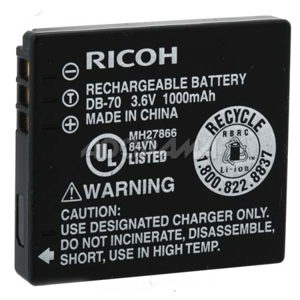Ricoh DB-70 Lithium-ion Rechargeable Battery for R6 R7 R8 R10 CX1 amp; CX3 Digital Cameras Thumbnail Image