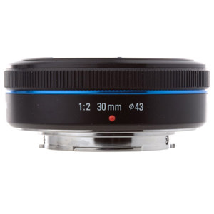  Samsung 30mm f/2.0 NX Pancake Lens for NX Series Digital Cameras, Black 