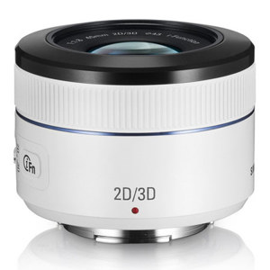  Samsung 45mm f/1.8 [T6] 2D/3D Lens for NX System Cameras - White 