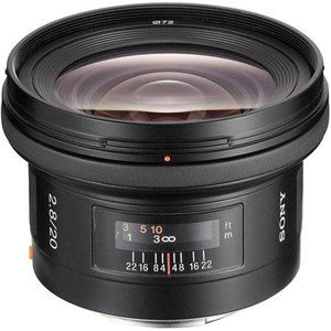  Sony 20mm f/2.8 a (alpha) Mount Digital SLR Wide Angle Lens (OPEN BOX) 