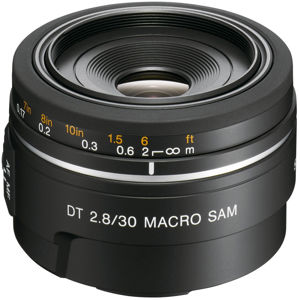  Sony SAL-30M28 30mm f/2.8 DT AF Macro SAM (Smooth Autofocus Motor) Lens for  a DSLR Camera 