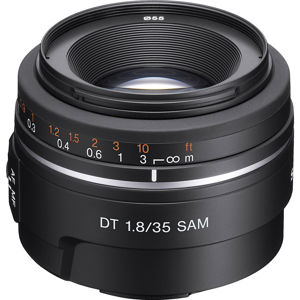  Sony DT 35mm f/1.8 SAM Wide Angle Lens for A-Mount DSLR Camera 
