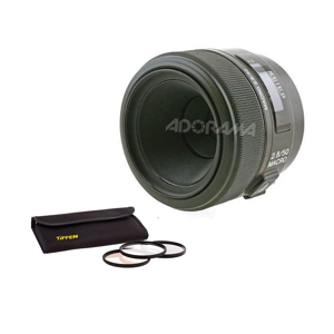  Sony 50mm f/2.8 a (alpha) Mount Digital SLR Macro Lens - Bundle - with Tiffen 55mm Photo Essentials Filter Kit 