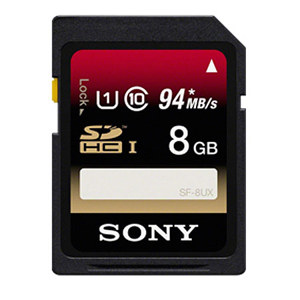 Sony 8GB SDHC UHS-1 Memory Card SF8UX/TQ