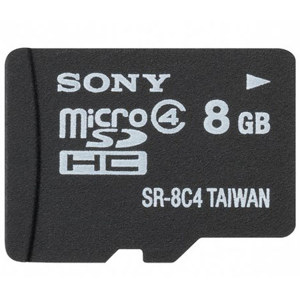 Sony 8GB microSDHC Memory Flash Card, with SD Slot Adapter: Picture 1 regular
