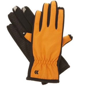 Isotoner Women's smarTouch 2.0 Matrix Nylon Gloves, Medium/Large, Orange: Picture 1 regular