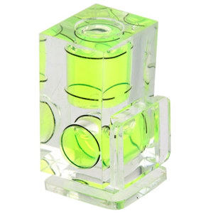  Jobu Design Dual-Axis Clear Bubble Level with Easy See Green Fluid. 