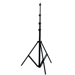  JTL 1200 12.5' Air Cushioned Lightstand, 5 Section, Black Anodized. 