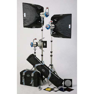 JTL TL-780 Versalight D Kit with Two 300 Watt Second Versalight D-301 & One 180 Watt Second D-180 Monolights, Light Stands, Soft Boxes, Remotes & Cases. 