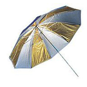  JTL 36" Silver & Gold Reflective Photographic Umbrella with Black Back 