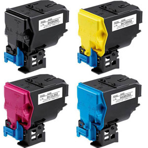  Konica Complete 4 Color Hi Yield Toner Set for Magicolor 4750 Printers 