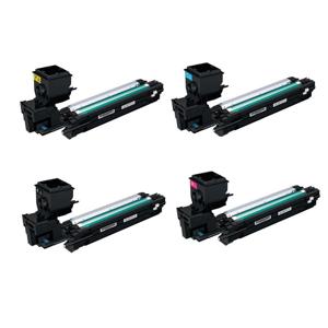  Konica Complete 4 Color Minolta Hi Yield Toner Set for Magicolor 3730DN Laser Printer, Includes: Black, Cyan, Yellow, Magenta 