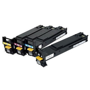  Konica Complete 4 Color Hi Yield Minolta Toner Set for Magicolor 5670EN Laser Printer, Includes: Black, Cyan, Magenta, Yellow 