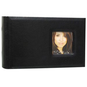 Kleer-Vu Euro Spec Leatherette Bookbound Album w/Window, Holds 100 4x6