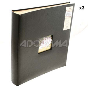 Kleer-Vu 90734 Photo Album, Leatherette Huge, Black, 1500-4x6 (Set of 3): Picture 1 regular