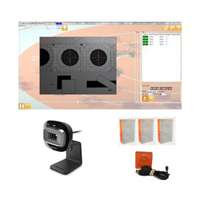  Laser Ammo SureStrike L.A.S.R Range, with 9mm Luger, .40 S&W, .45 ACP & L.A.S.R Pro System - Bundle With Microsoft Lifecam HD 3000,  3 pack of AIMWELL E Target + PC Interface 
