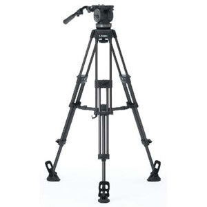 Libec LS-60M(2A) Two-Stage Aluminum Tripod System with T98 Aluminum Tripod, H60 Fluid Head, PH-7 Pan Arm, MS-2 Spreader & SC-9 Case, Supports 28 lbs 