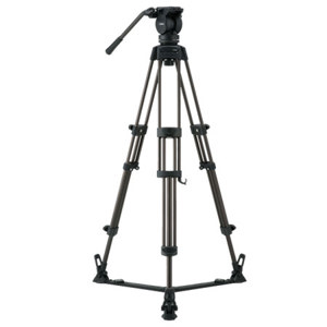  Libec LX5 Tripod System with Floor Spreader and Case, 4 kg/8.8 lb Load Capacity, Max Height 65", 75mm Ball diameter 