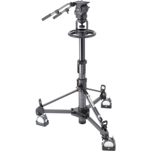  Libec RSP-750PD(S) Professional Pedestal System for Studio Broadcasting with RHP75 Head, P110 Pedestal, Extra PH-8B Handle, Supports 37.5 lbs (Includes DL-10B Dolly) 