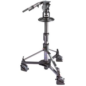  Libec RSP-850PD(S) Professional Pedestal System for Outside Broadcasting with RH-P85 Head, P110S Pedestal, Extra PH-8B Handle, Supports 55 lbs (Includes DL-10B Dolly) 