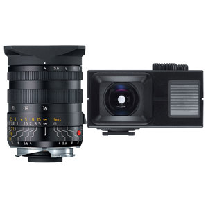  Leica 16-18-21mm f/4.0 Tri Elmar-M Aspherical Super Wide Angle Manual Focus Lens for M System, with Universal Wide Angle Viewfinder M, Black, U.S.A 
