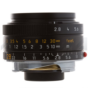  Leica 28mm f/2.8 Elmarit-M ASPHERICAL Compact Wide Angle Manual Focus Lens for the M System, Black - USA 