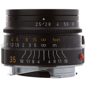  Leica 35mm f/2.5 SUMMARIT-M Wide Angle, Standard Manual Focus Lens for M System, Black - USA 