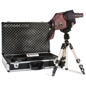  Leupold Ring 60mm HD High Definition Flouride-Based Straight View Spotting Scope Kit, with 12x-40x Zoom Eyepiece, Tripod & Case - Brown Version 