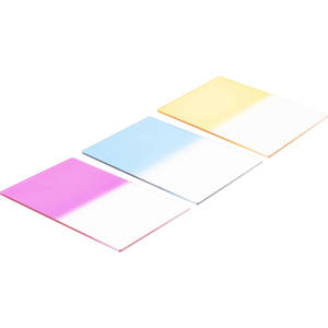  Lee Filters 4x6" Color Graduated Resin Filter Set (Hard Edge Graduated Yellow, Magenta, Cyan) 