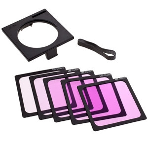  Lee Filters Magenta Polyester 4x4" Filter Set w/ Gelsnap Holder 