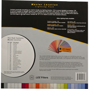  Lee Filters Master Location Pack, 36 Sheet Pack of Pre-cut 12x12" for Color Correcting, Light Shaping Tools & Color Effects Lighting 