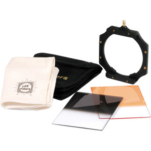  Lee Filters Starter 2 Filter Set, Foundation Kit with 4x6" 0.6 Neutral Density Resin Filter, Graduated Coral 3 Resin Filter, Cleaning Cloth and Pouch 