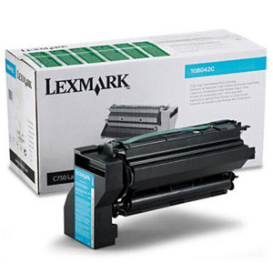  Lexmark 10B042C C750 Yield Cyan Laser Toner Cartridge, Yield 15000, Pages 