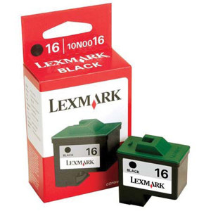  Lexmark Black Inkjet Print Cartridge # 16, Approximate Yield: 410 Pages 