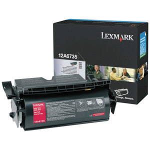  Lexmark 12A6735 Black Toner Cartridge, Yield 20,000 Pages 