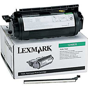  Lexmark 12A6835 Black Toner Cartridge for  T520 & T522 Series Printers, 20000 Page Yield 