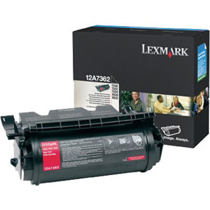 Lexmark 12A7362 Black Toner Cartridge for T63X Series Printers, 21000 Pages Yield 