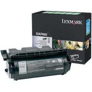  Lexmark 12A7460 Black Toner Cartridge, Yield 5000 Pages 
