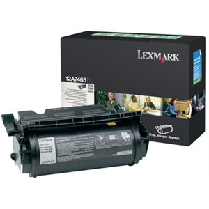  Lexmark 12A7465 High Yield Black Laser Toner Cartridge 