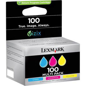  Lexmark 100 Color Tri-Pack Cyan/Magenta/Yellow Return Program Ink Cartridge 