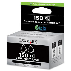  Lexmark 150XL Ink Cartridge for Pro715/Pro915/S315/S415/S515 Printers, 1500 Pages, Black, 2/Pack 