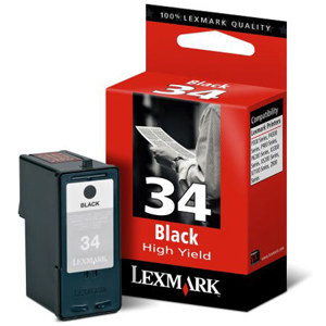  Lexmark High Yield Black Print Cartridge #34 - Approximate Yield: 475 Pages 