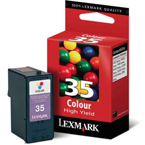  Lexmark High Yield Color Print Cartridge #35, Yellow, Cyan & Magenta 