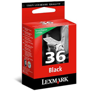  Lexmark No 36 Black Return Program Ink Print Cartridge for Z2300, Z2320, X2600 and X2650 Printers, 175 Pages Yield 