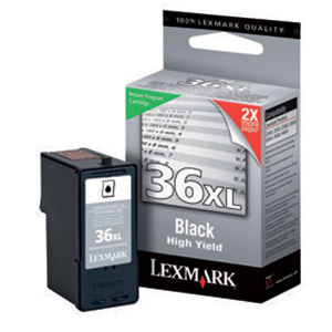  Lexmark No 36XL Black High Yield Return Program Ink Print Cartridge for Z2420, X3650, X4630 and X4650 Printers, 500 Pages Yield 