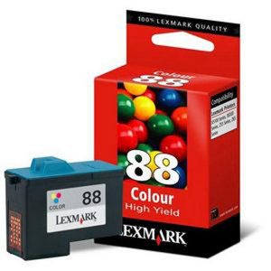  Lexmark High Yield Color Print Cartridge #88, Yellow, Cyan & Magenta - Approximate Yield: 700 Pages 