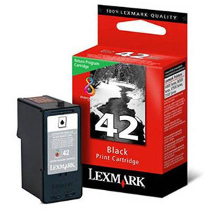 Lexmark No 42 Black Return Program Ink Print Cartridge for X4850, X4875, X4950, X4975, X6570/VE, X6575, X7550, X7675, X9575 and Z1520, 220 Pages Yield 