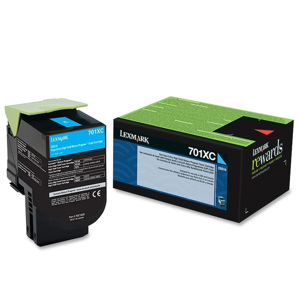  Lexmark 70C1XC0 Cyan Toner Cartridge for Voyager CS31/CS41/CS51 Series Printers, 4000 Pages Yield 