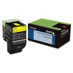 Lexmark 701XY Toner Cartridge for Voyager CS31/CS41/CS51 Series Printers, 4000 Pages, Yellow 